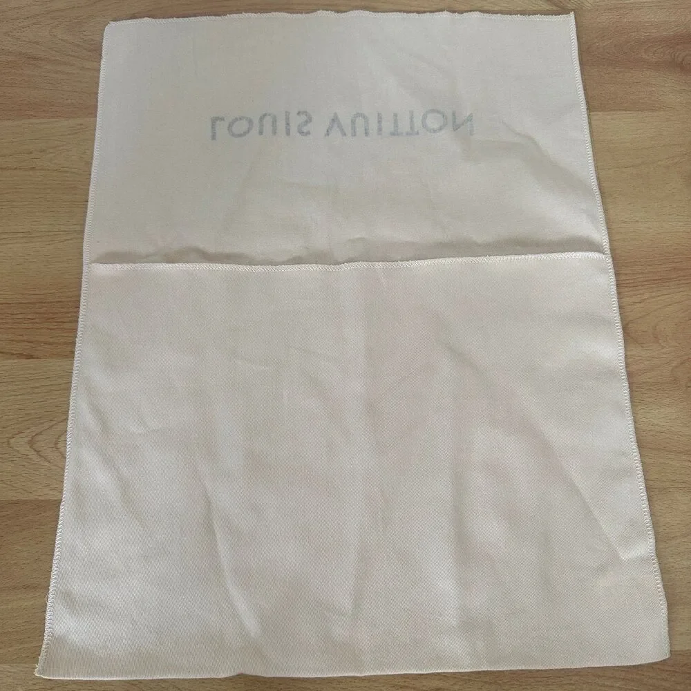 LV Louis Vuitton fabric dust bag for purse - envelope flap style, 15